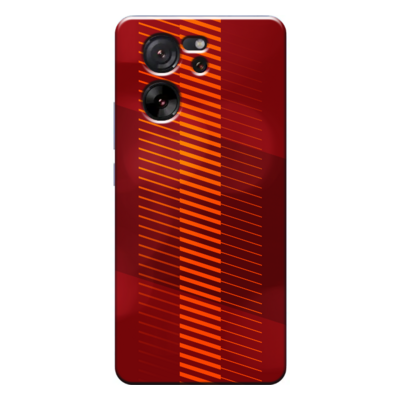 Xiaomi - Mi 13T Pro Sarı Kırmızı Şeritler Silikon Kılıf