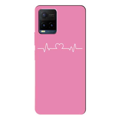 Vivo - Y32 Heartline Pembe Silikon Kılıf