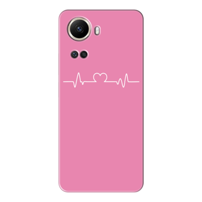 Huawei - Nova 10 SE Heartline Pembe Silikon Kılıf