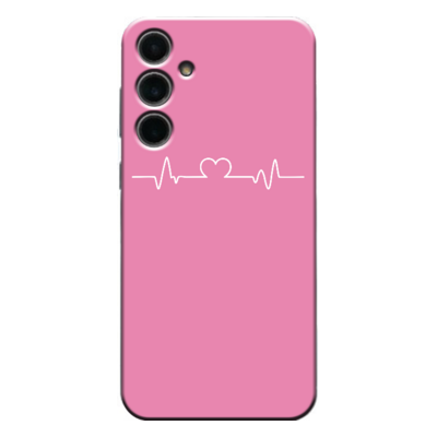 Samsung - Galaxy S24 FE Heartline Pembe Silikon Kılıf