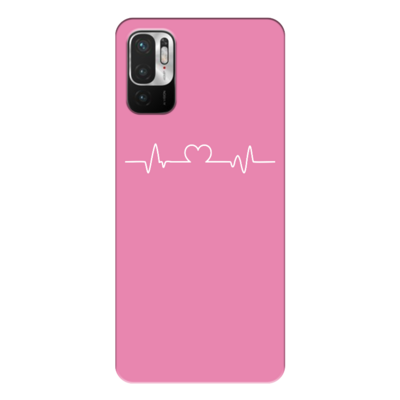 Xiaomi - Redmi Note 10 5G Heartline Pembe Silikon Kılıf