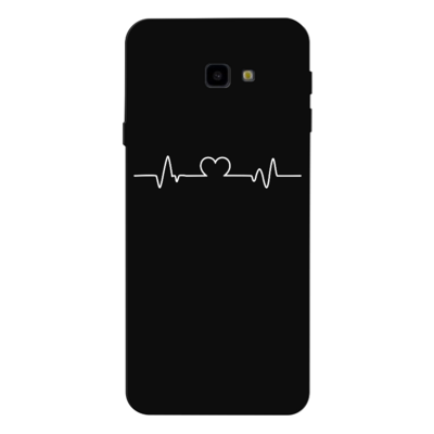 Samsung - Galaxy J4 Plus Heartline Siyah Silikon Kılıf