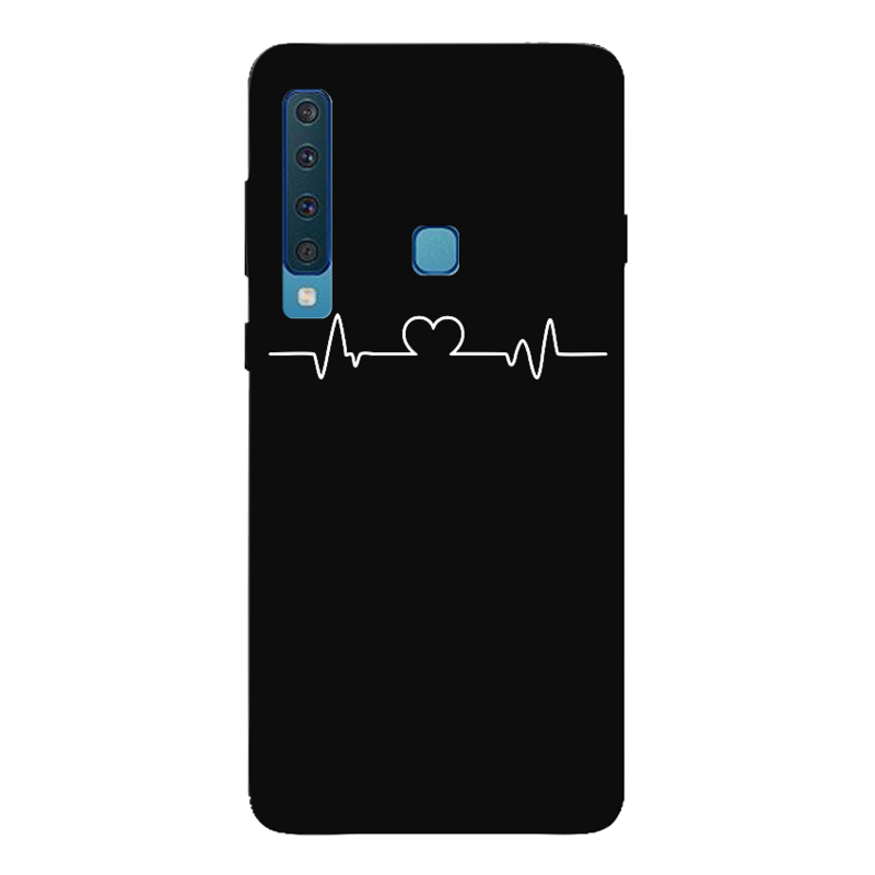 Samsung - Galaxy A9 2018 Heartline Siyah Silikon Kılıf