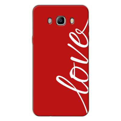 Samsung - Galaxy J7 2016 Love Kırmızı Silikon Kılıf