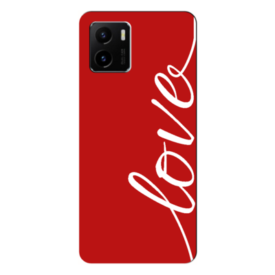 Vivo - Y15s Love Kırmızı Silikon Kılıf
