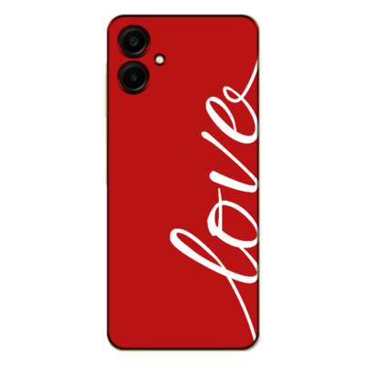 Samsung - Galaxy A06 Love Kırmızı Silikon Kılıf