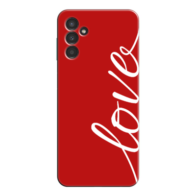 Samsung - Galaxy A57 Love Kırmızı Silikon Kılıf