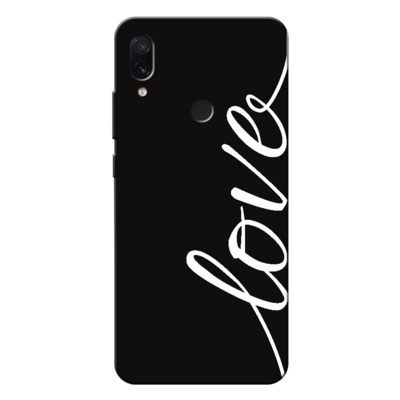 Xiaomi - Redmi Note 7 Love Siyah Silikon Kılıf