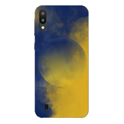 Samsung - Galaxy M10 Sarı Lacivert Duman Silikon Kılıf
