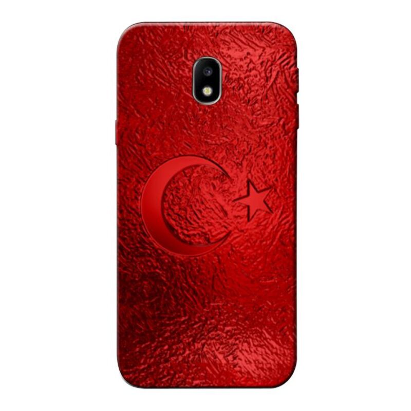 Samsung - Galaxy J3 Pro 2017 Türkiye Bayrağı V2 Silikon Kılıf