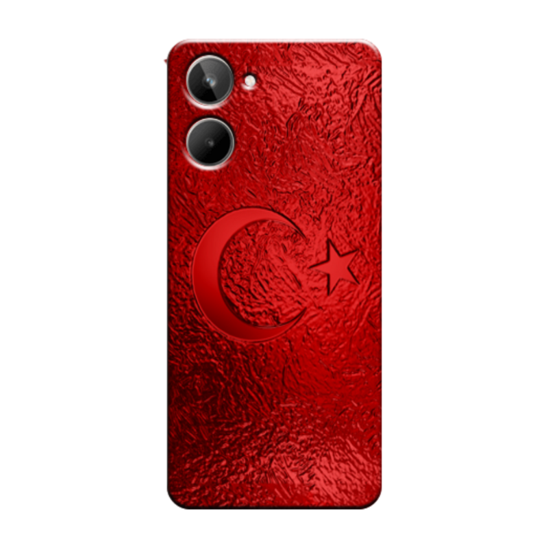 Realme - 10 4G Türkiye Bayrağı V2 Silikon Kılıf
