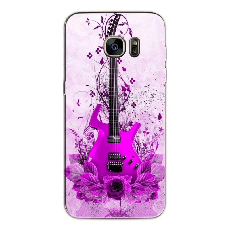 Samsung - Galaxy S7 Edge Mor Gitar Silikon Kılıf