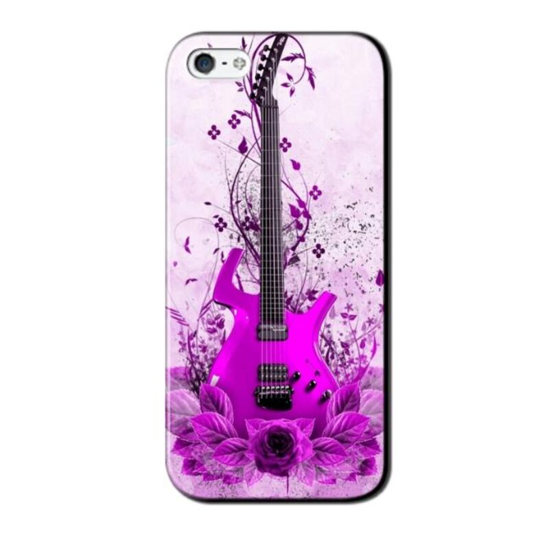 Apple - iPhone 5S Mor Gitar Silikon Kılıf