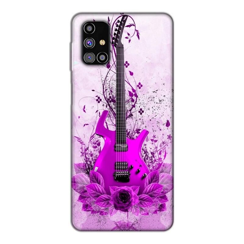 Samsung - Galaxy M31s Mor Gitar Silikon Kılıf