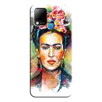 İnfinix - Hot 10T Frida Kahlo Silikon Kılıf