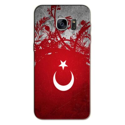 Samsung - Galaxy S7 Türk Bayrağı Silikon Kılıf