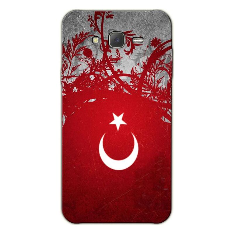 Samsung - Galaxy J7 Core Türk Bayrağı Silikon Kılıf