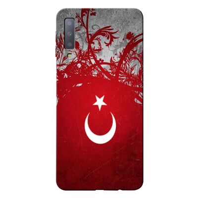 Samsung - Galaxy A7 2018 Türk Bayrağı Silikon Kılıf