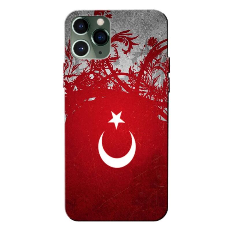 Apple - iPhone 11 Pro Max Türk Bayrağı Silikon Kılıf