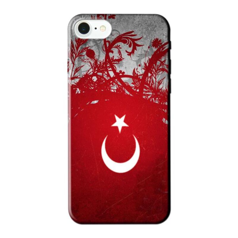 Apple - iPhone 7 Türk Bayrağı Silikon Kılıf