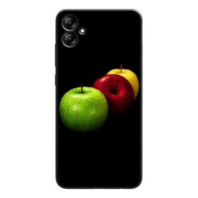 Samsung - Galaxy A04e Yeşil-Kırmızı-Sarı Elmalar Silikon Kılıf