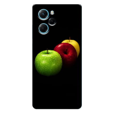 Xiaomi - Poco X5 Pro 5G Yeşil-Kırmızı-Sarı Elmalar Silikon Kılıf