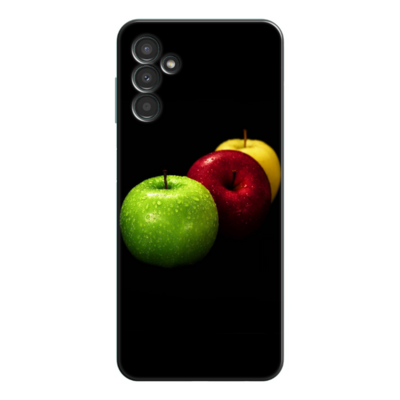 Samsung - Galaxy A35 5G Yeşil-Kırmızı-Sarı Elmalar Silikon Kılıf
