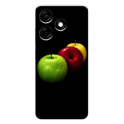 TECNO - Spark 10C Yeşil-Kırmızı-Sarı Elmalar Silikon Kılıf