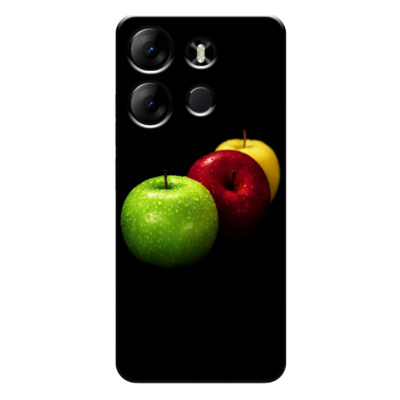TECNO - Spark GO 2023 Yeşil-Kırmızı-Sarı Elmalar Silikon Kılıf