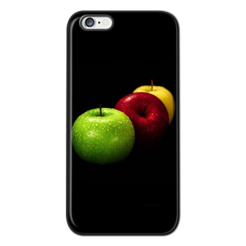 Apple - iPhone 6 Yeşil-Kırmızı-Sarı Elmalar Silikon Kılıf