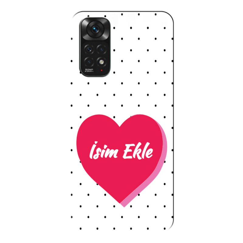 Xiaomi - Redmi Note 11 İsminize Özel Valentines Silikon Kılıf