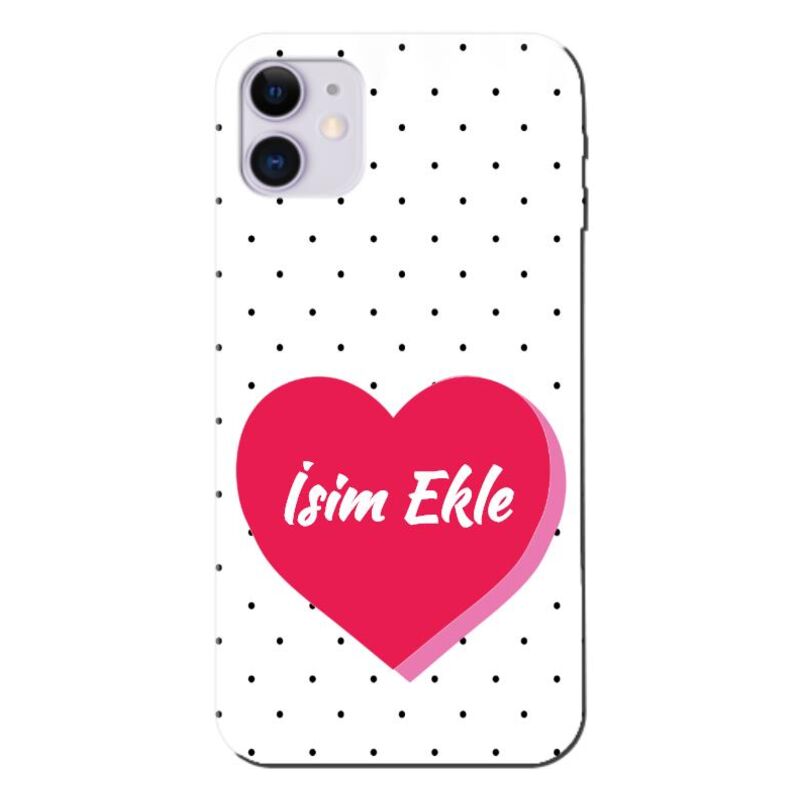 Apple - iPhone 11 İsminize Özel Valentines Silikon Kılıf