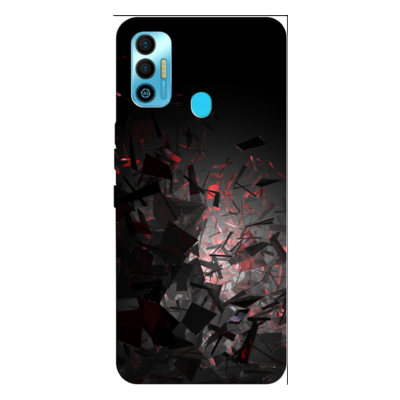 TECNO - Spark 7T Kırık Camlar Silikon Kılıf