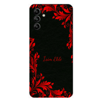 Samsung - Galaxy A04S Black- Red Silikon Kılıf