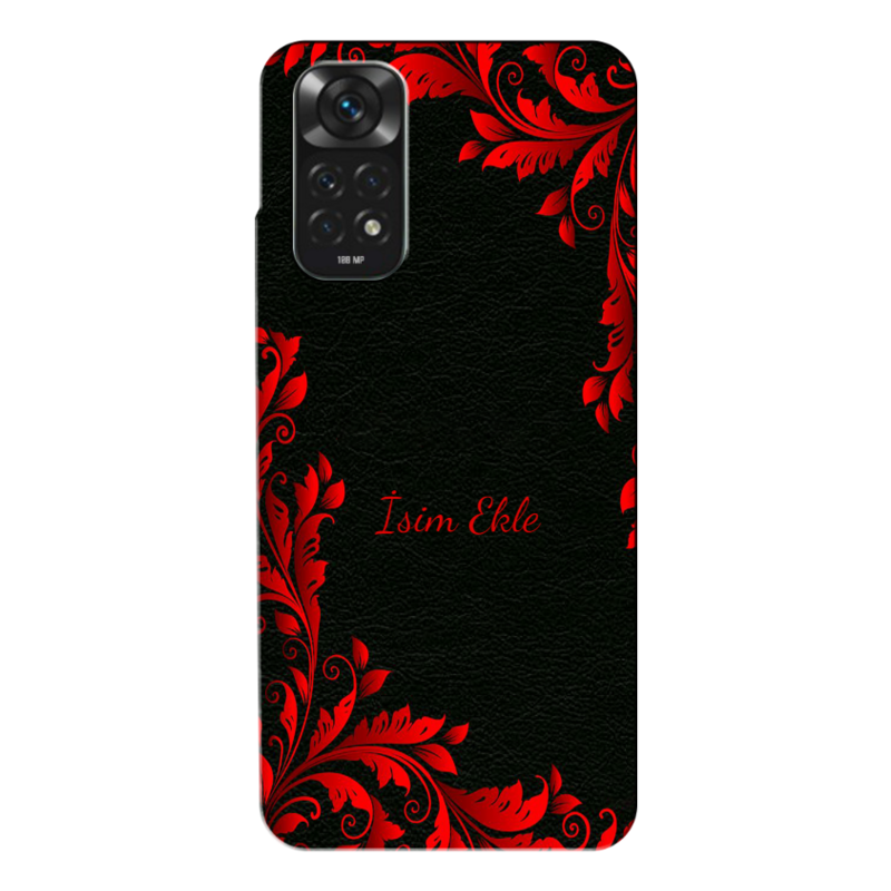 Xiaomi - Redmi Note 12 Pro Black- Red Silikon Kılıf