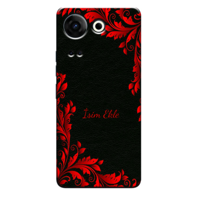 TECNO - Camon 20 Pro 4G Black- Red Silikon Kılıf