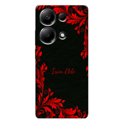 Xiaomi - Redmi Note 13 4G Black- Red Silikon Kılıf