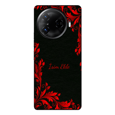 TECNO - Camon 30 Pro Black- Red Silikon Kılıf