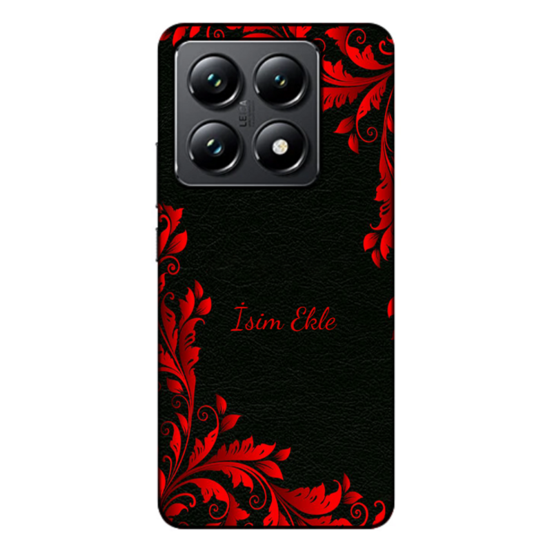 Xiaomi - Mi 14T Pro Black- Red Silikon Kılıf
