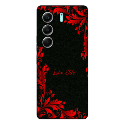 TECNO - Camon 40 Pro Black- Red Silikon Kılıf