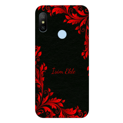 Xiaomi - Mi A2 Lite Black- Red Silikon Kılıf