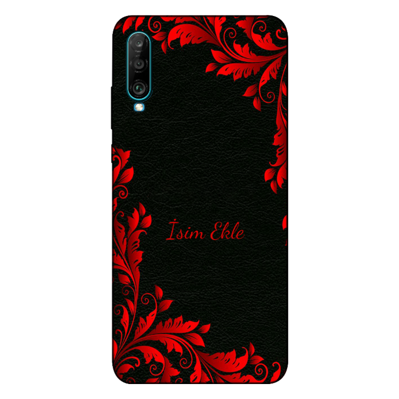 Huawei - P30 Black- Red Silikon Kılıf
