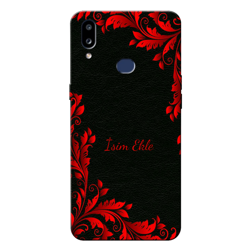 Samsung - Galaxy A10S Black- Red Silikon Kılıf