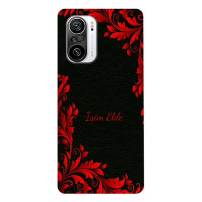 Xiaomi - Redmi K40 Black- Red Silikon Kılıf