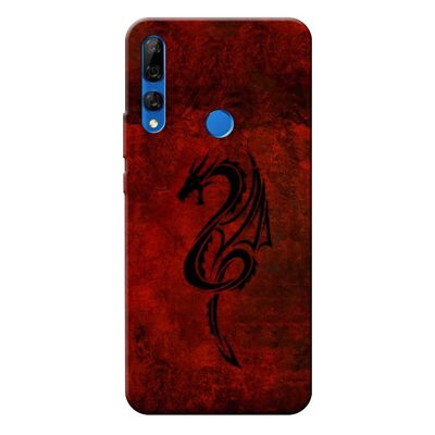 Huawei - Y9 Prime 2019 Red Dragon Silikon Kılıf