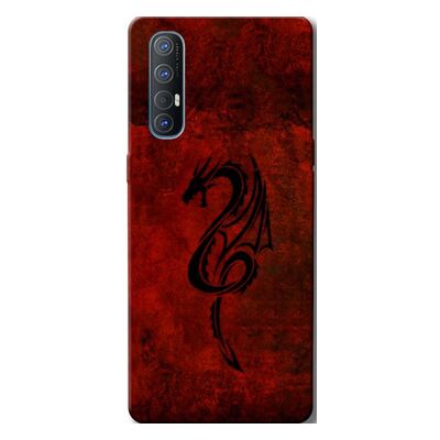 Oppo - Reno 3 Pro Red Dragon Silikon Kılıf