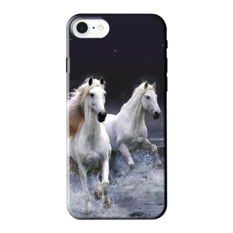 Apple - iPhone 7 White Horses Silikon Kılıf