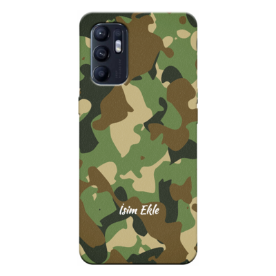 Oppo - Reno 6 4G Asker Yeşili Silikon Kılıf
