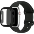 Zebana ZK5 360° Koruma Silikon Apple Watch Kordon– 38mm / 40mm / 41mm – Ultra İnce Temperli Cam Ekran Koruyucu (SAAT DAHİL DEĞİLDİR) - Siyah