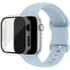 Zebana ZK5 360° Koruma Silikon Apple Watch Kordon– 38mm / 40mm / 41mm – Ultra İnce Temperli Cam Ekran Koruyucu (SAAT DAHİL DEĞİLDİR) - Açık Mavi